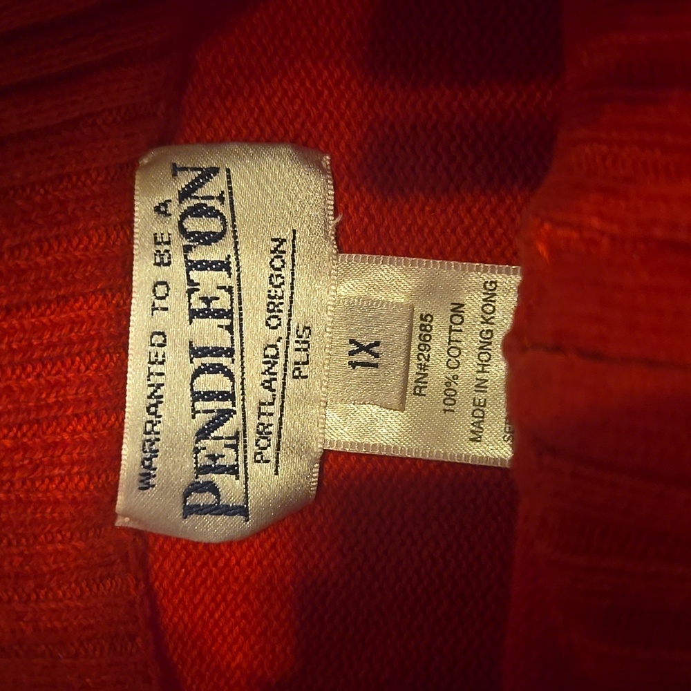 Pendleton Red Ribbed Sweater - Picture 2 of 3